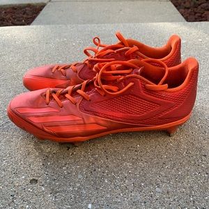 Adidas baseball cleat orange size 9